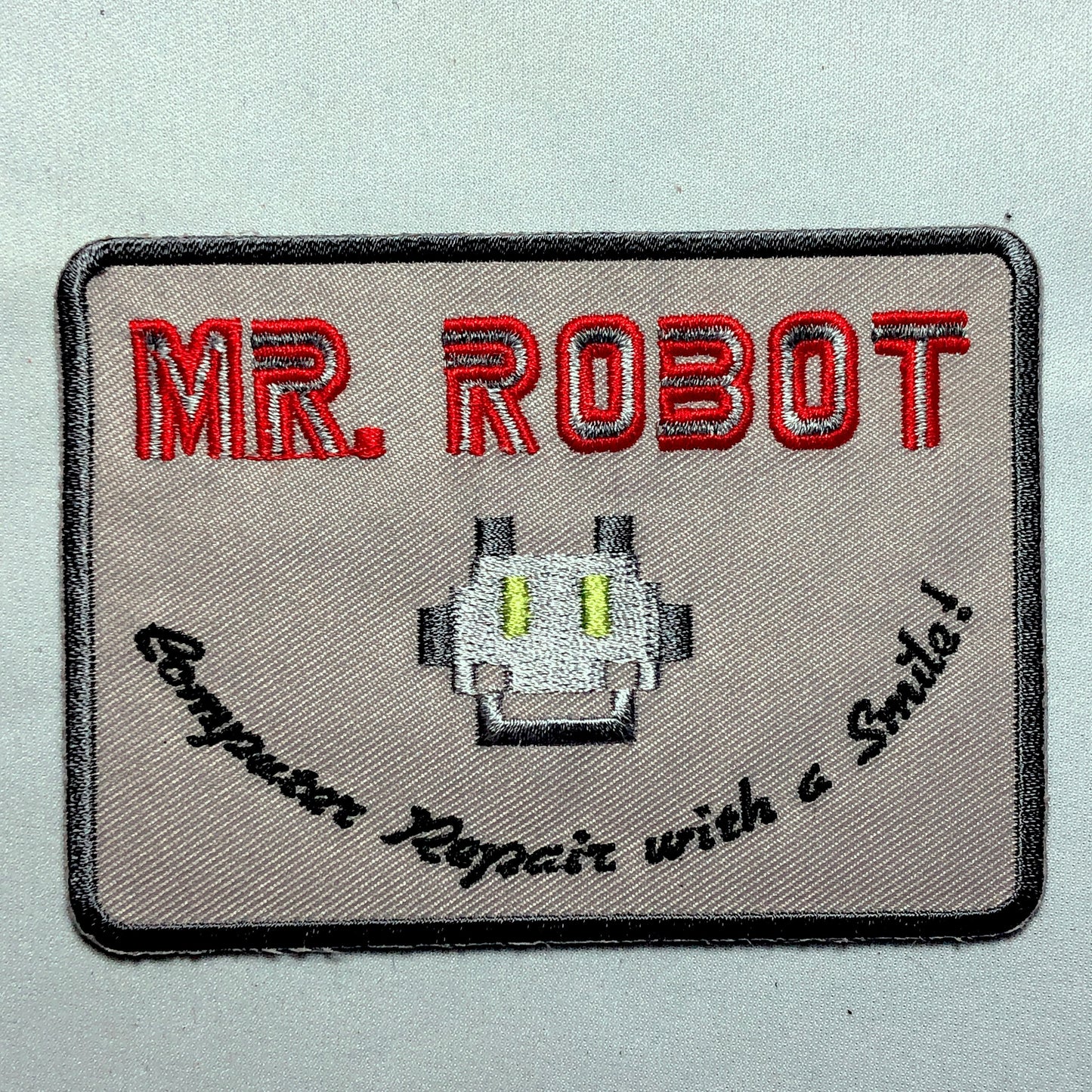 MR. ROBOT Patch Morale Iron on Computer Repair With the Smile TV show Jacket Series Movie Prop Cosplay Comic con Jacket comicon society