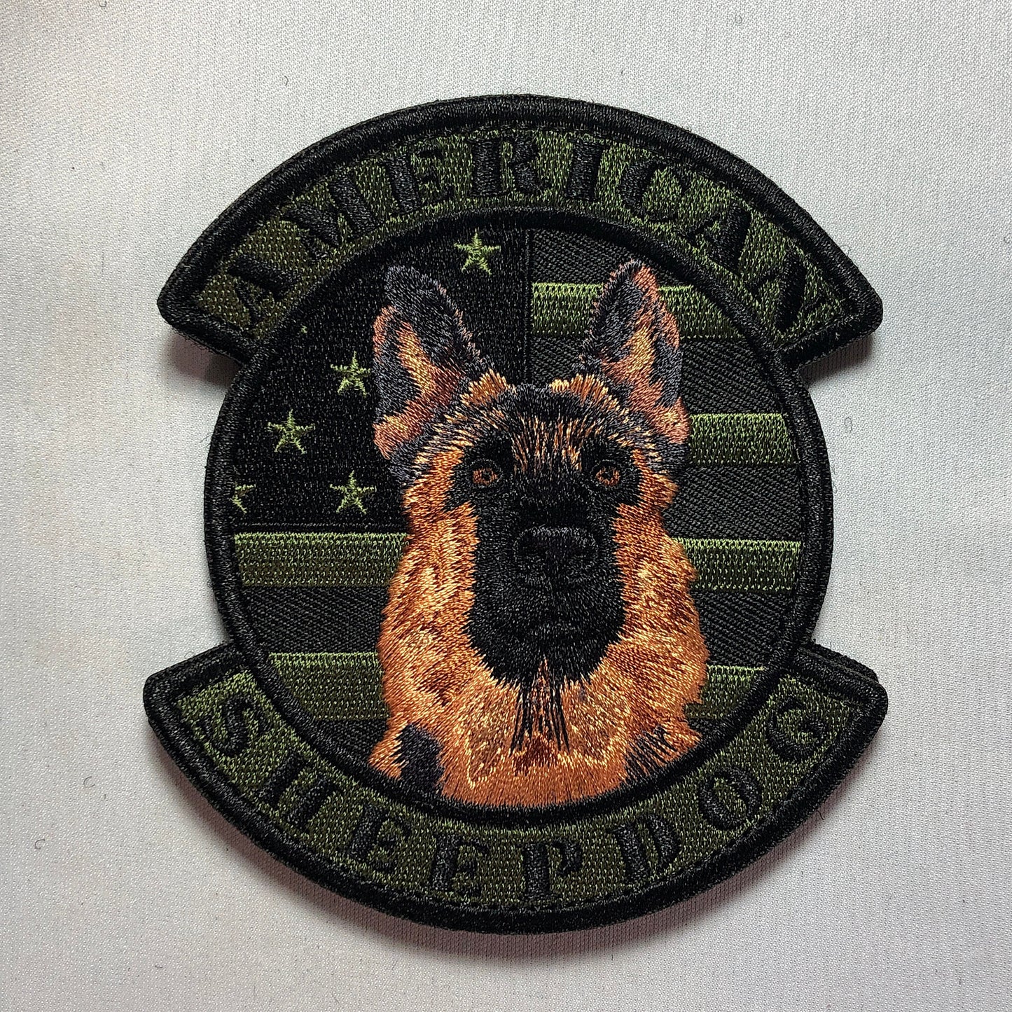 AMERICAN SHEEPDOG GSD German Shepherd usa flag Patch Morale Deutscher SchaeferHund dog training K-9 Canine American Flag tactical bag vest