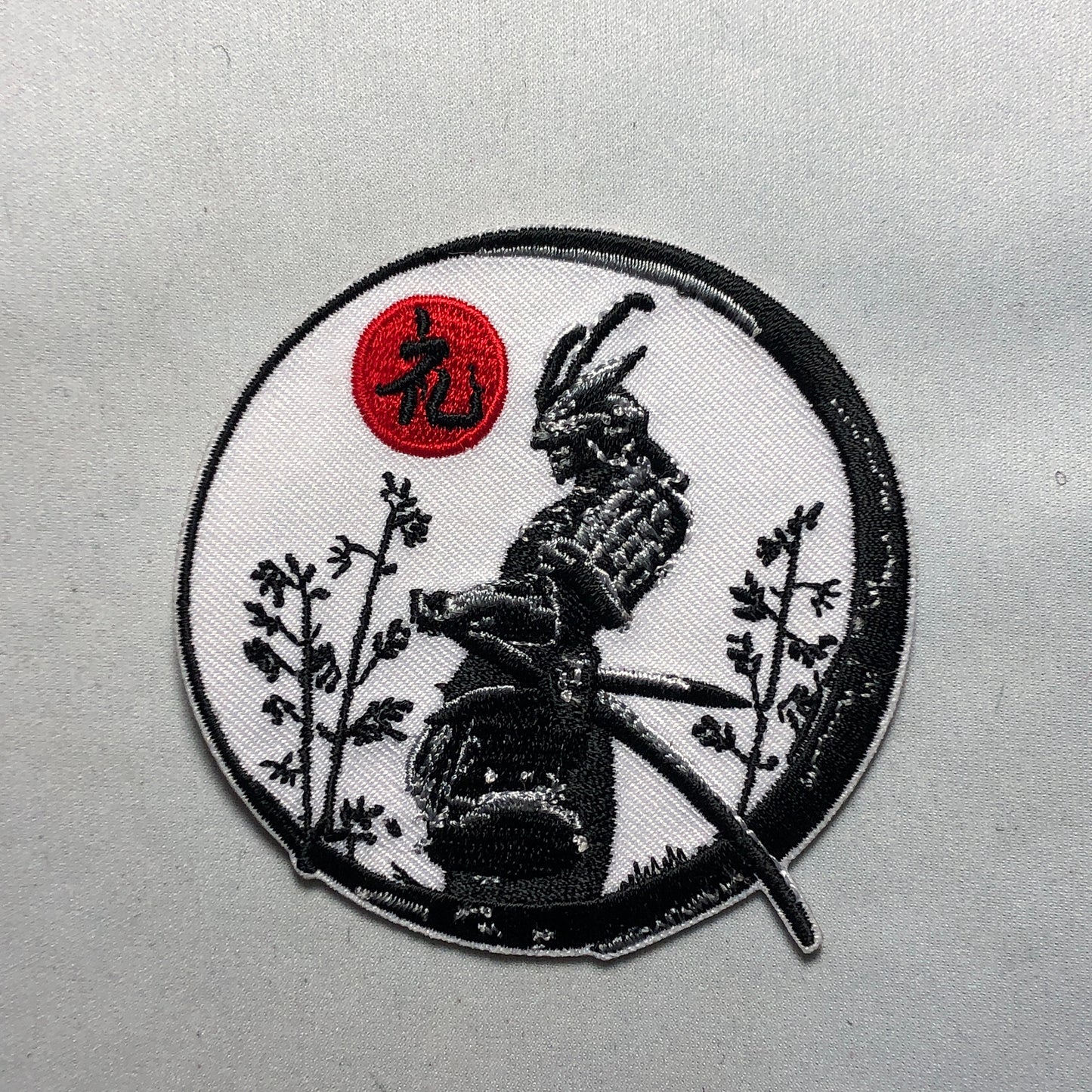 REI respect Bow courtesy SAMURAI Patch Morale Japan Japanese KanJi Sword hook loop iron on Rising Sun Bushido Code Virtues Marshall Art