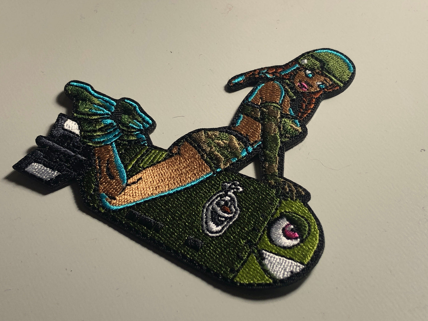 Princess Anna Sexy Girl Riding Bomb Pinup Bomber embroidery Army Patch Morale Airsoft Tactical Uniform Badge Bag Vest meme funny badge Olaf