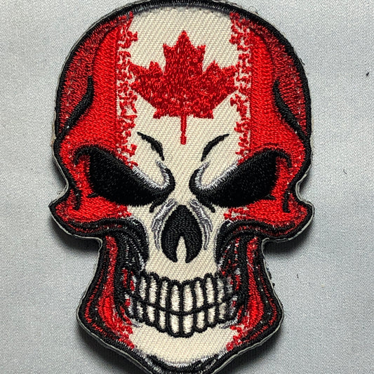 MEAN EYES SKULL Canadian flag punisher pattern Maple leaf Tactical Patch Morale Army vest shoulder Canuck ifak bag patriot
