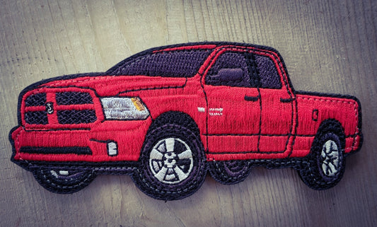 pickup truck HEMI 1500 Diesel red Embroidery patch vehicle