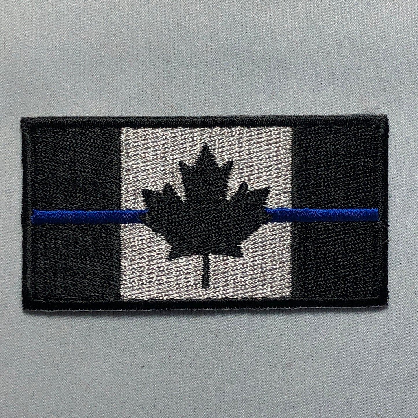 3x1.5 SUBDUED BLUE Line Canadian flag Embroidery Maple leaf Tactical Patch Morale Army vest shoulder Canuck ifak bag law Police enforcement