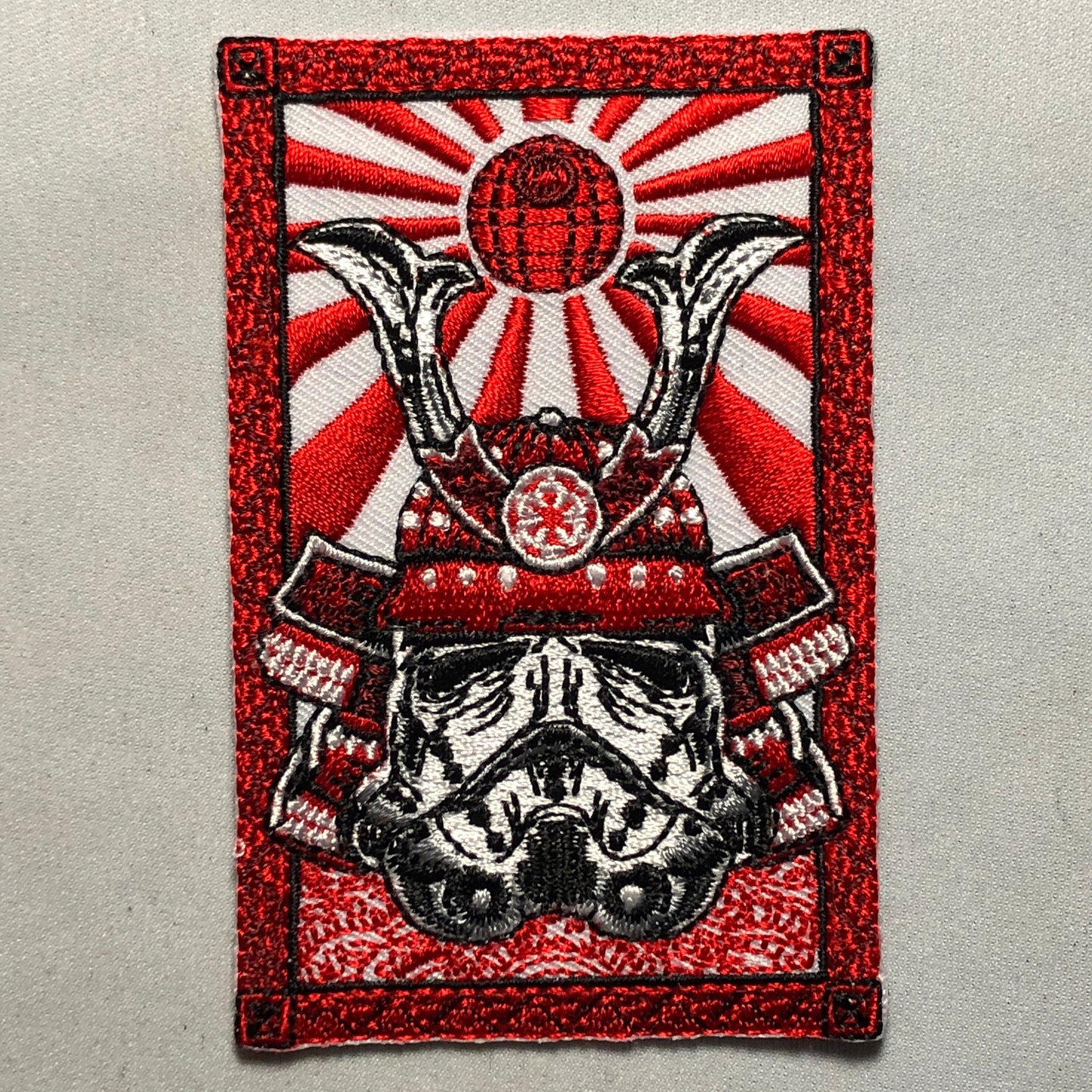SAMURAI  STORMTROOPER Mashup embroidery patch morale hook Warrior loop soldier card wars Japan Galactic Empire Vader clone flag Imperial