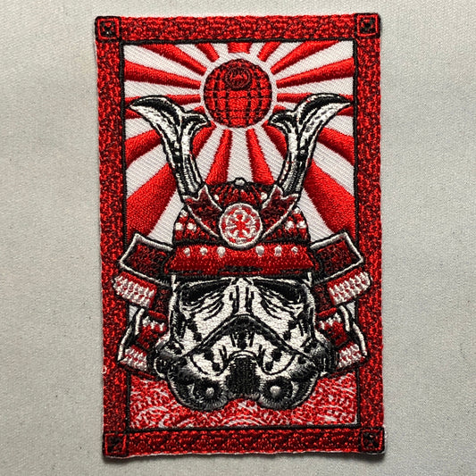 SAMURAI  STORMTROOPER Mashup embroidery patch morale hook Warrior loop soldier card wars Japan Galactic Empire Vader clone flag Imperial