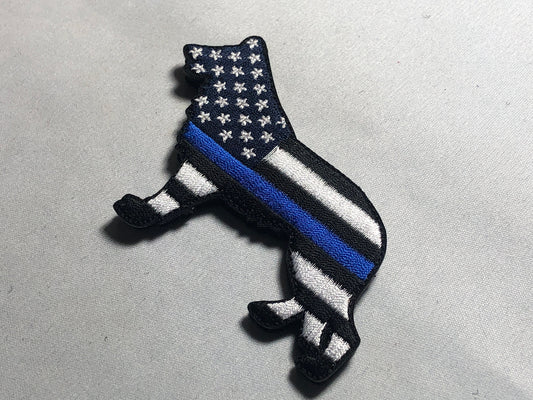TBL K9 GSD  Dog Paw Canine Black Swat Cut Patch Usa Morale Star Stripes Police America Law Enforcement Cop Order Uniform Tactical bag blue