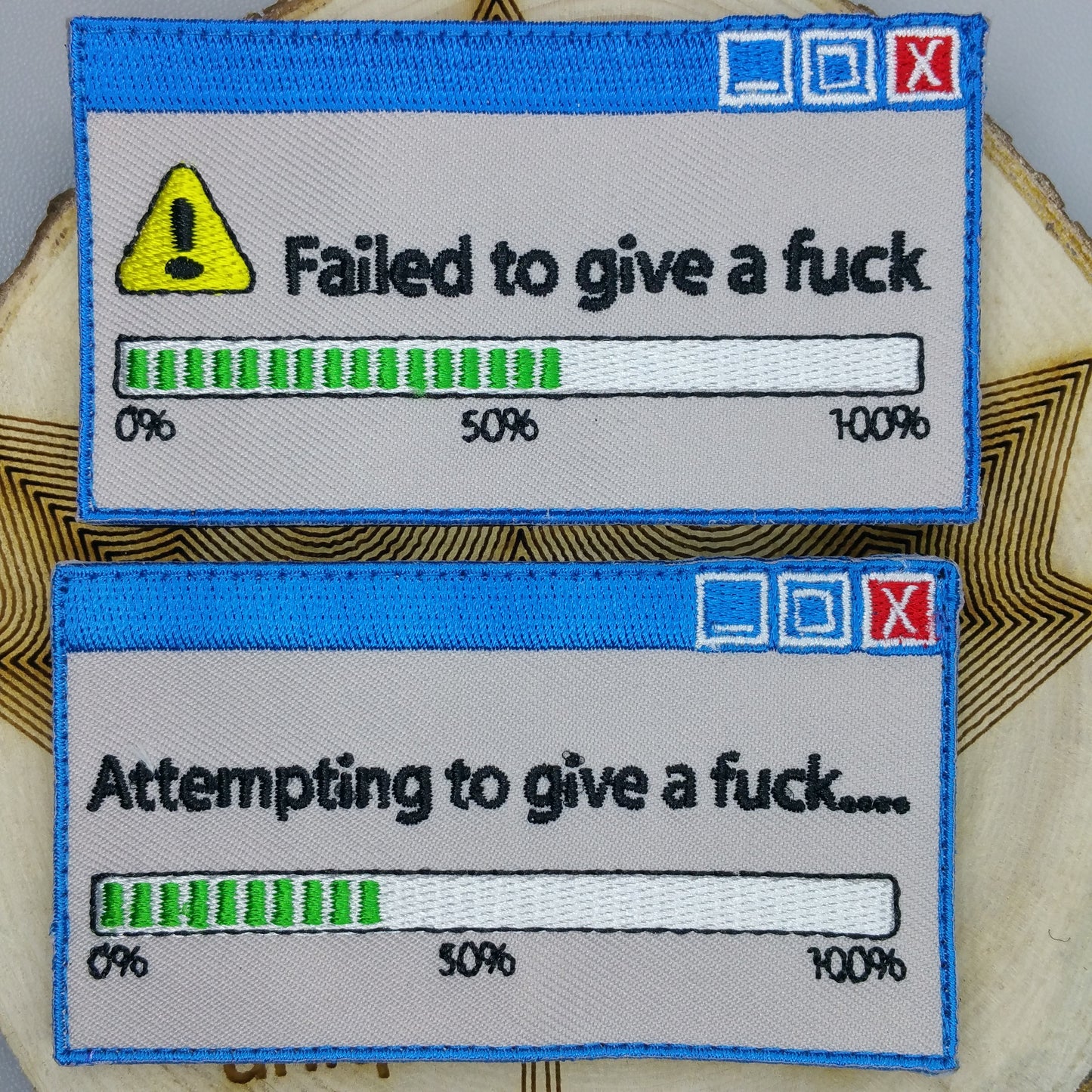 Attempting to failed to give a f*ck Embroidered patch Hook and loop backing funny morale humor meme tactical bag vest