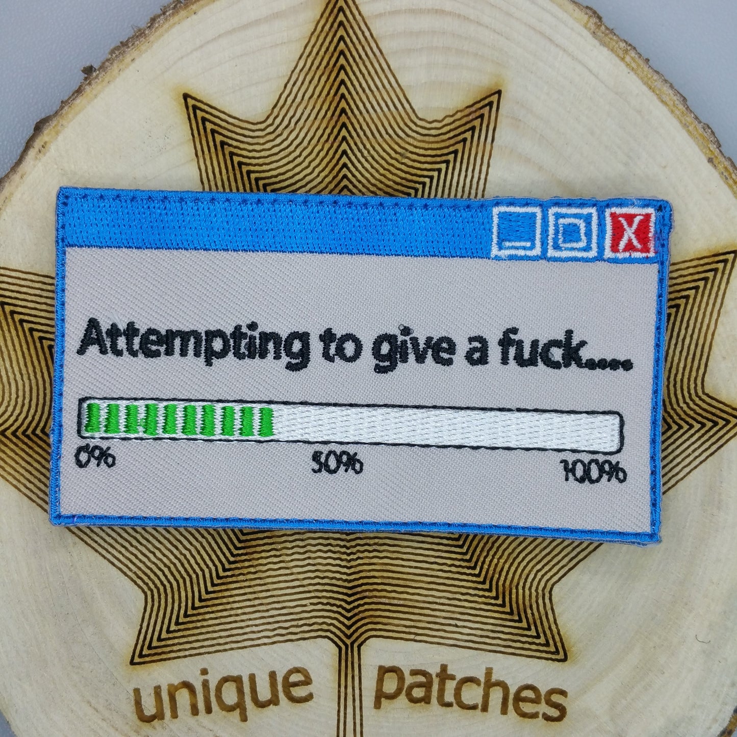 Attempting to failed to give a f*ck Embroidered patch Hook and loop backing funny morale humor meme tactical bag vest