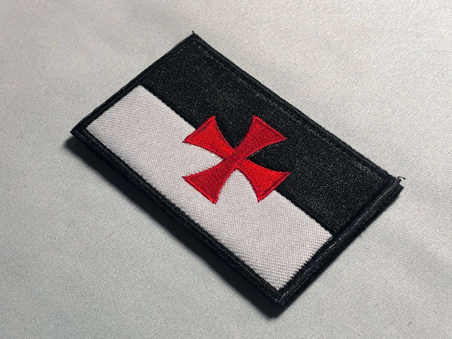 KNIGHTS TEMPLAR battle FLAG small cross Patch Morale Tactical Deus Vult Army Church Christian Warrior Crusader Knights Sword Militum Christi