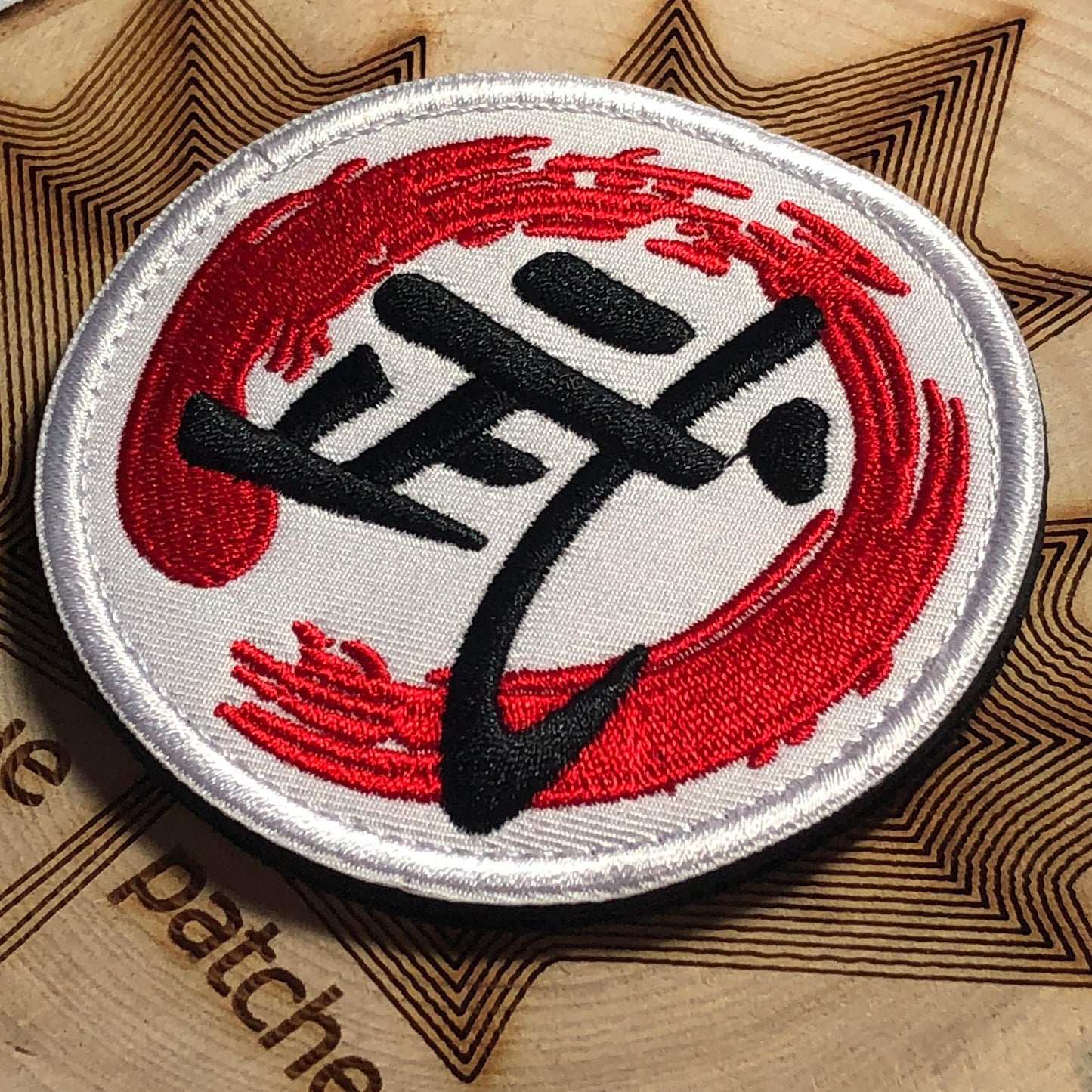 SAMURAI WARRIOR Patch Morale Japan Tactical Japanese KanJi Sword hook and loop iron on Rising Sun Bushido Code Loyalty