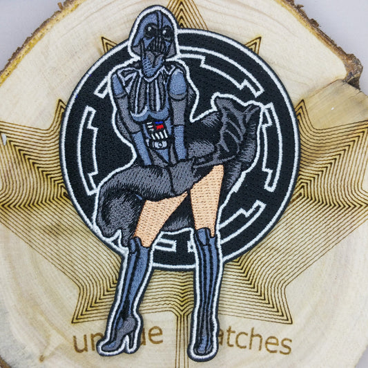 PINUP DARTH VADER Mashup embroidery patch morale hook loop Stormtrooper sexy Star wars pin-up Jedi Knight dark side of the Force New Hope