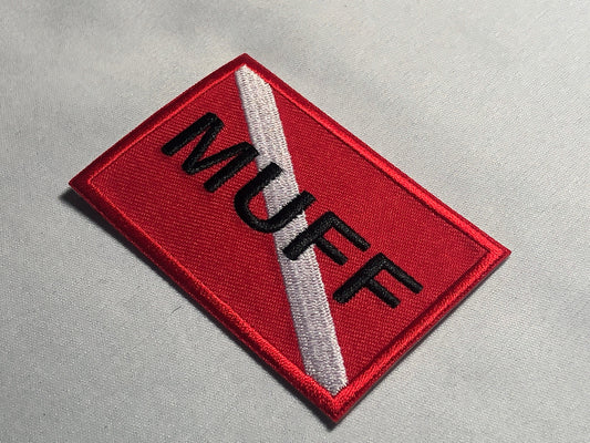 MUFF DIVER Flag Patch Morale Scuba diving diver down Hook and Loop DATY Lip service Army Military tactical bag ifak bok funny meme