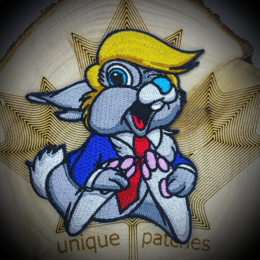 TRUMPER rabbit Mashup embroidery patch morale Comics Bambi law Big Brother MAGA Make America Great Again cartoon Donald Trump 2024