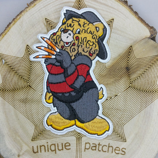 FREDDY KRUEGER Care Bear Mashup embroidery patch morale Comics hook loop Nightmare on Elm Street  Friday 13 movie The Springwood Slasher