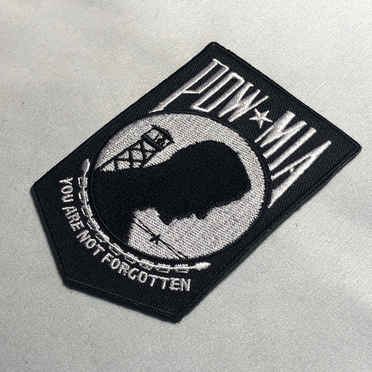 POW MIA You are not forgotten Patch Iron On Biker Motorcycle Leather Vest Tire prisoners of war missing in action solders