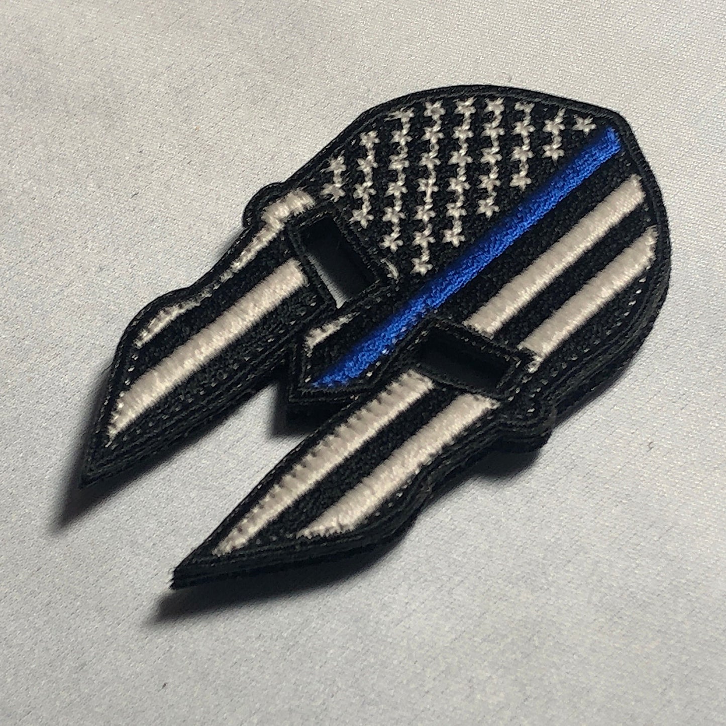 AMERICAN Spartan Helmet Flag Tactical Patch Morale Police Army Roman Maple Red Firefighter Medic Paramedic Police medic blue line red