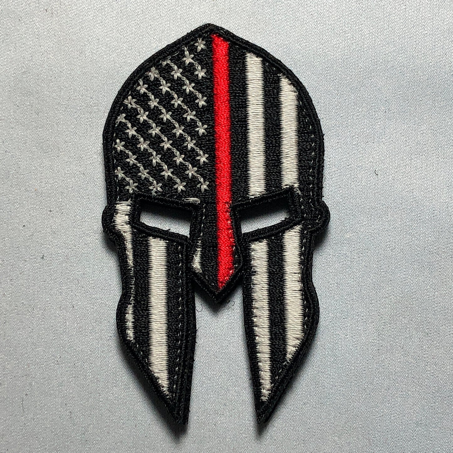 AMERICAN Spartan Helmet Flag Tactical Patch Morale Police Army Roman Maple Red Firefighter Medic Paramedic Police medic blue line red