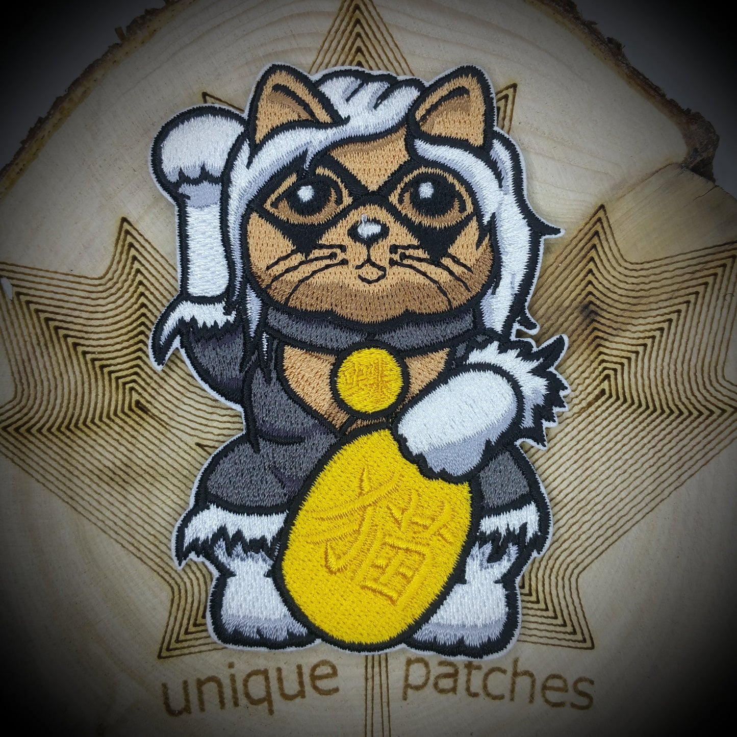 STORM Ororo Munrue Lucky Cat Maneki Neko Mashup embroidery patch morale Comics hook loop X-men Villain Mutant Wonder Woman Punk Logan