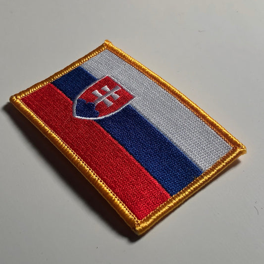 The national flag of Slovak Republic Vlajka Slovenskej republiky iron patch morale Slovakia Slavic Slovenská republika Nad Tatrou sa blýska