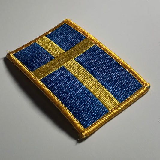 The national flag of Sweden Swedish Sveriges flagga iron on patch morale Konungariket Sverige Du gamla, du fria scandinavia