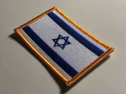 The national flag of the State of Israel  iron on patch morale Degel Yīsra Shield of David Star Jewish Zion blue Star of David