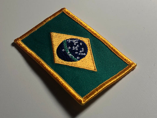The national flag of Brazil iron on patch morale bandeira do Brasil Ordem e Progresso República Federativa do Brasil Nacional Brasileiro