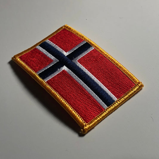 The national flag of Norway Bokmål Norges flagg Nynorsk Noregs flagg Scandinavian cross  iron on patch morale Norge Noreg Kingdom vi elsker