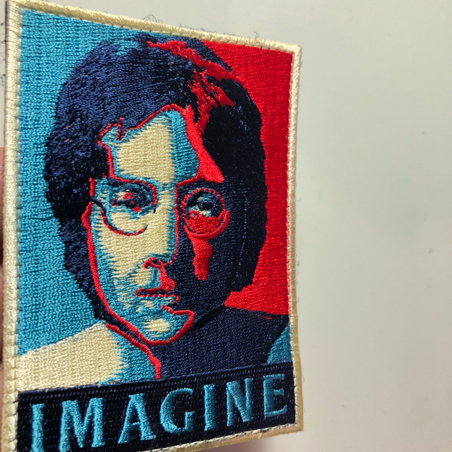 IMAGINE The Beatles John Winston Ono Lennon Patch Morale Quote Hope Poster Tactical song England pop group McCartney Harrison Yoko