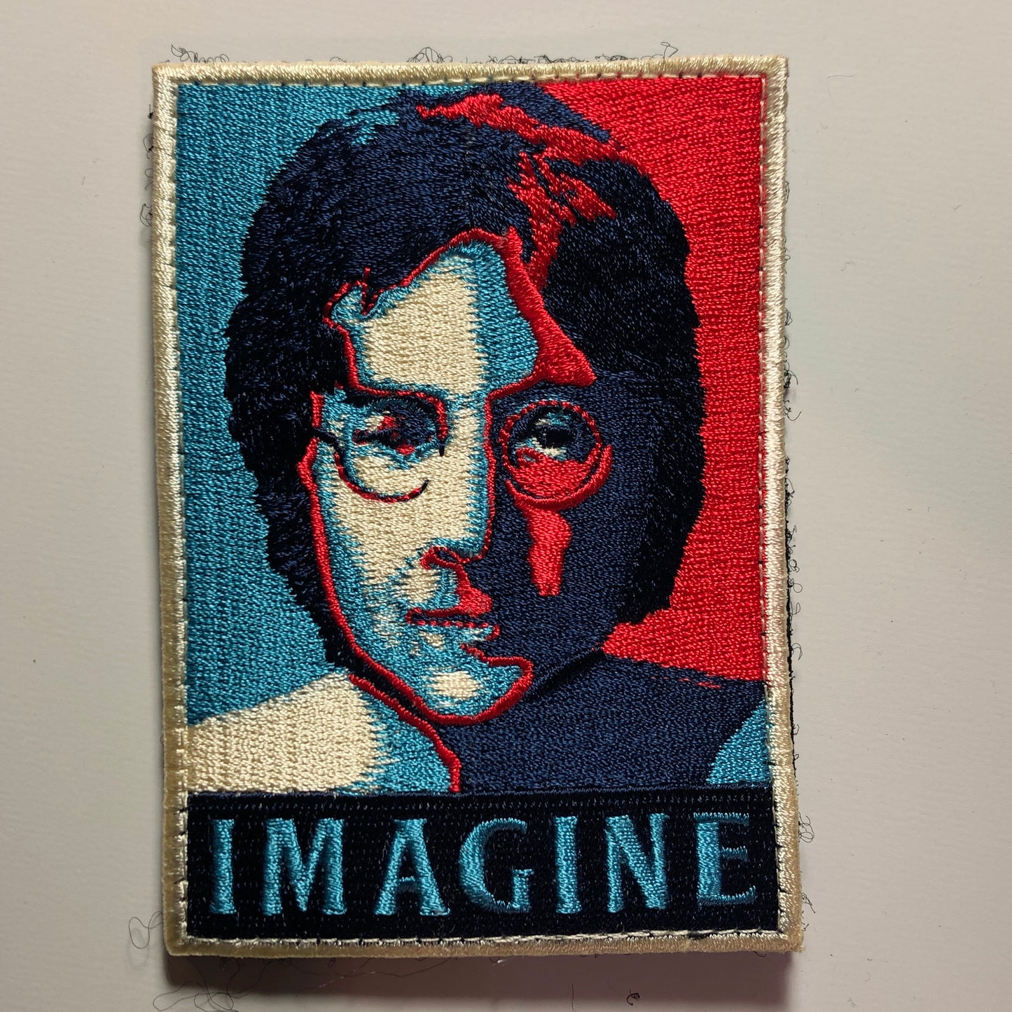 IMAGINE The Beatles John Winston Ono Lennon Patch Morale Quote Hope Poster Tactical song England pop group McCartney Harrison Yoko
