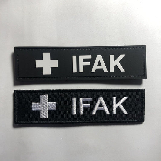 PVC IFAK Individual First Aid Kit Patch for Tactical Med Tec Professionals Optimize Your Gear with this 5.25 x 1.5" Hook Fastener Morale Bag