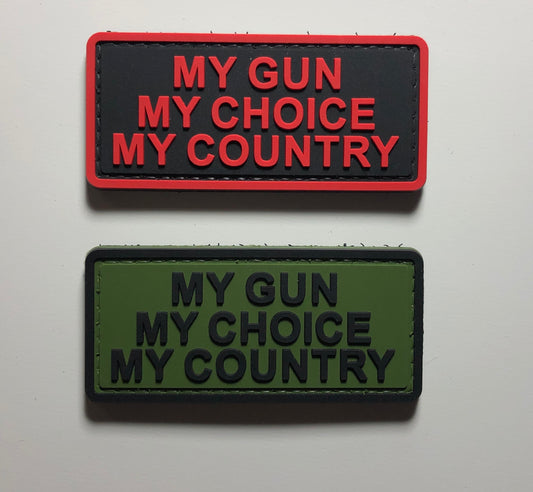 pvc My GUN My CHOICE My COUNTRY Patch Morale Tactical Uniform Badge Bag Vest Airsoft meme funny badge ifak Military Patriotic Freedom