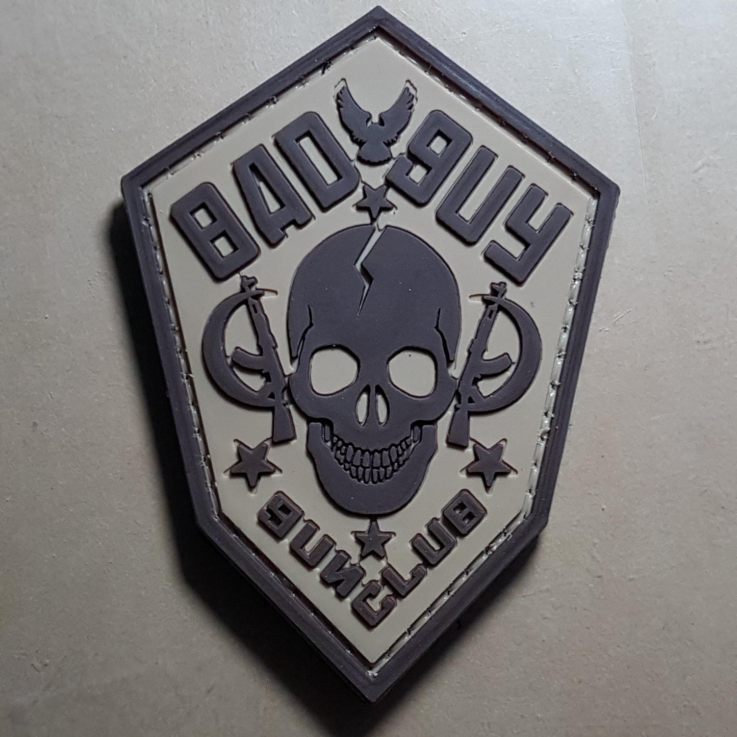 PVC Bad Boy Skull Club Badge Certified Gear  Police Motorcycle patch morale black badge gear vest bag Airsoft bullet Meme Army