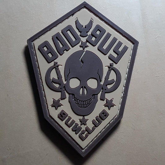 PVC Bad Boy Skull Club Badge Certified Gear  Police Motorcycle patch morale black badge gear vest bag Airsoft bullet Meme Army