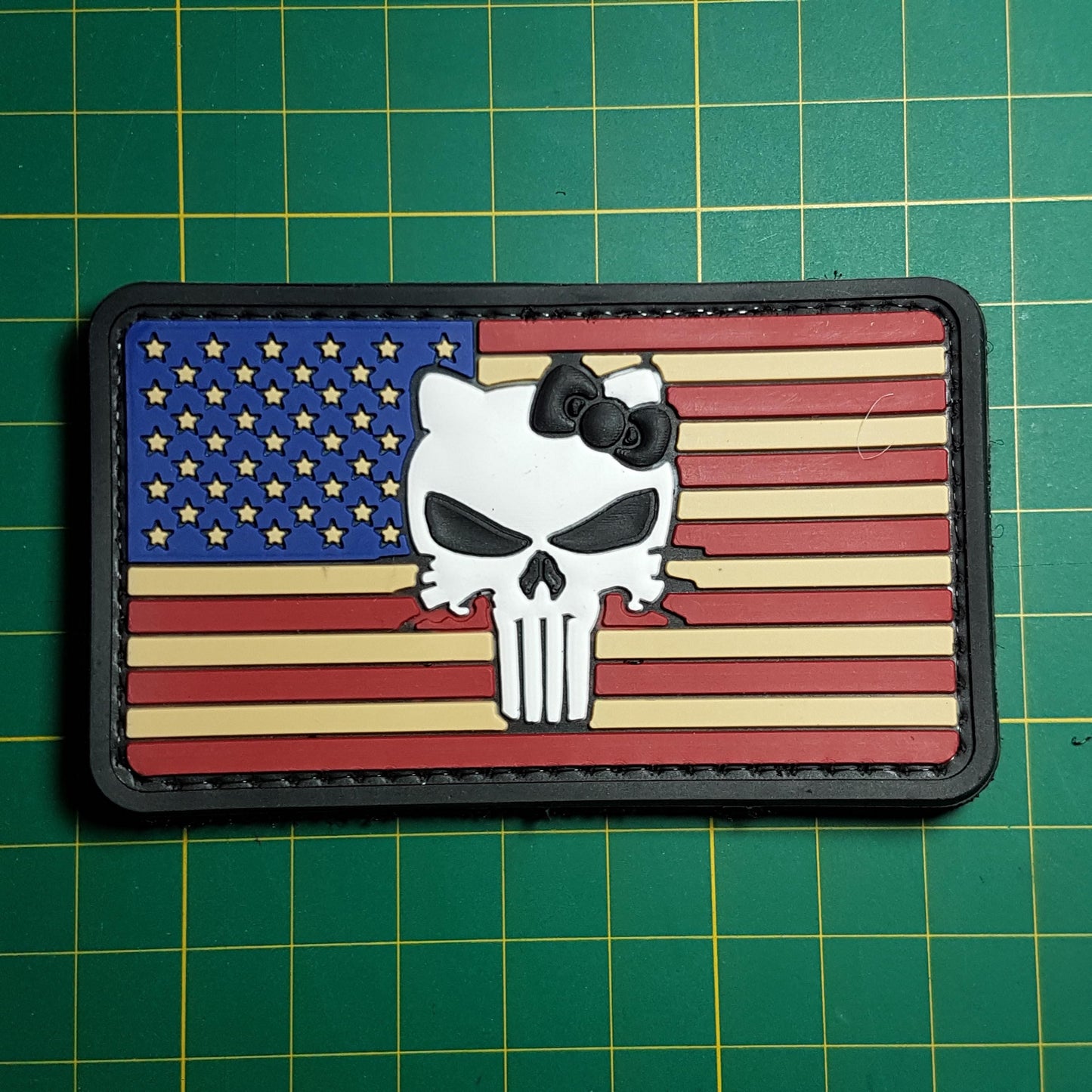 PVC skull United States of America Police Motorcycle patch morale black badge gear vest bag Airsoft bullet Meme Army