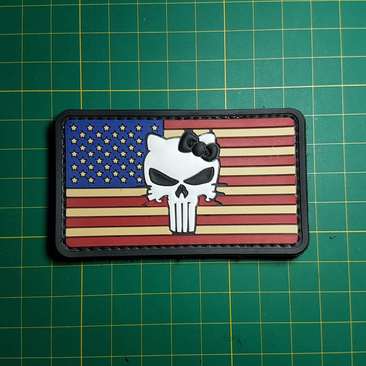 PVC skull United States of America Police Motorcycle patch morale black badge gear vest bag Airsoft bullet Meme Army