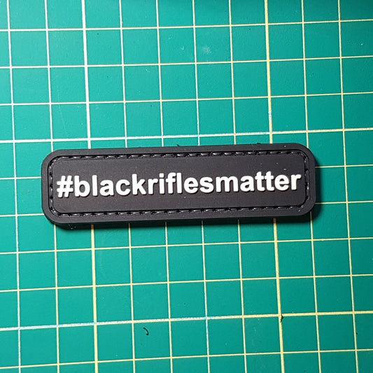 PVC Black Rifles Matter BRM patch morale black badge gear vest bag Airsoft bullet hole Tactical Meme halloween funny