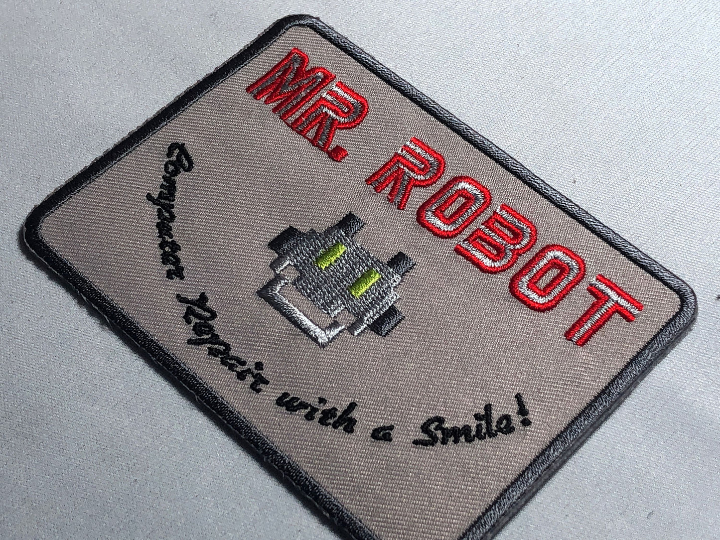 MR. ROBOT Patch Morale Iron on Computer Repair With the Smile TV show Jacket Series Movie Prop Cosplay Comic con Jacket comicon society