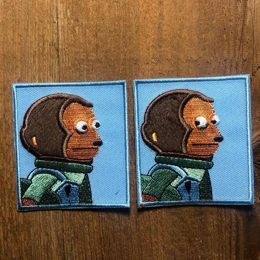 Set of 2 MONKEY PUPPET Patch Morale Embroidery Comics Cosplay Uniform Funny Movie Quote Patchwork Embroidered Clothing Bag Meme Awkward