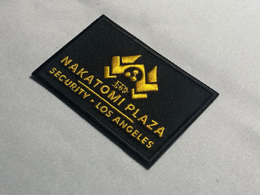 NAKATOMI PLAZA SECURITY Die Hard Movie Patch - Morale Costume Army - John McClane, Hans Gruber Cult Movie Prop - Cosplay Iron On