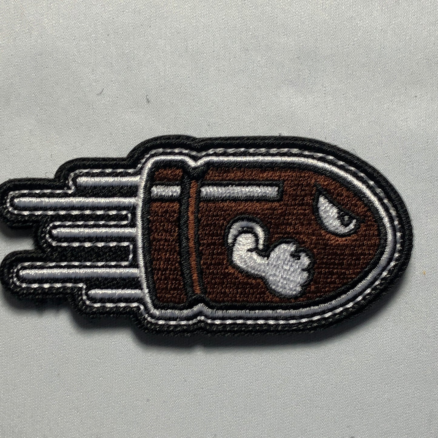Angry Silver FLYING BULLET Morale Tactical  Patch Subdued Hook and Loop Fastener Army Military Brown Meme - Bag Ifak Vest