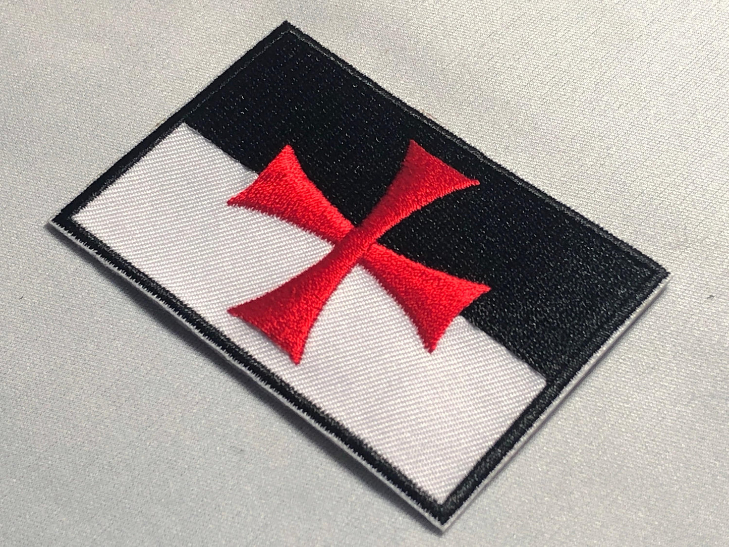 KNIGHTS TEMPLAR battle FLAG Patch Morale Tactical Deus Vult Army Church Christian Warrior Crusader Knights Sword Cross Militum Christi