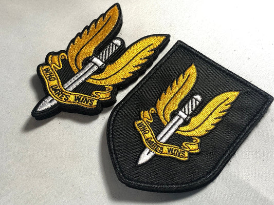 Special Air Services Patch Morale Iron on Shoulder replica Costume British Army Regiment ww2 Who Dares Wins Wings Sword Embroidery SAS game
