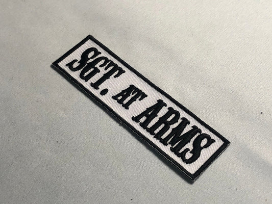 Ride in Authority: Sergeant at Arms Motorcycle Club Iron-On Patch