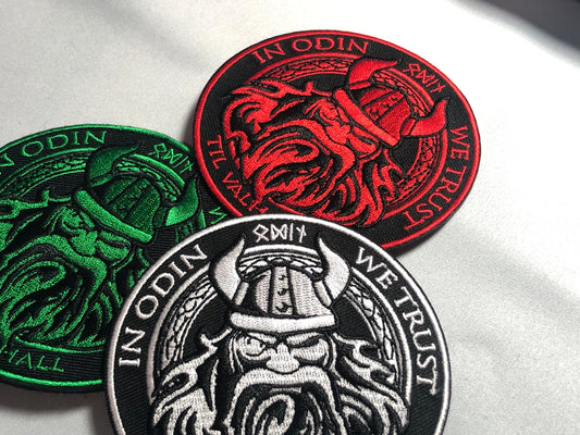 In Odin We trust BEARDED Viking Army Milspec Patch Morale Master Of Fury Skull Army Military Norse Tactical Scandinavian Denmark tactical