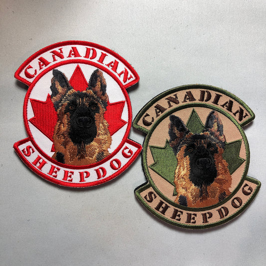 CANADIAN SHEEPDOG GSD German Shepherd usa flag Patch Morale Deutscher SchaeferHund dog training K-9 Canine Canada Flag tactical bag vest