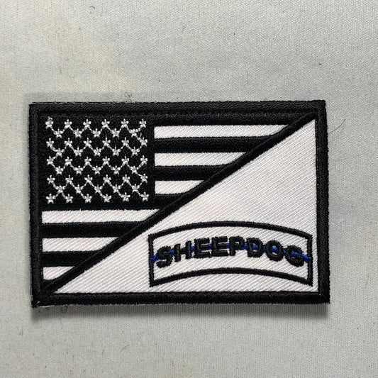 Sentinel Spirit: AMERICAN SHEEPDOG GSD Morale Patch with USA Flag