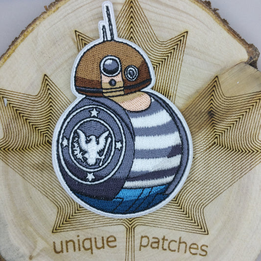 BB8 THE RAMONES Mashup embroidery patch morale hook and loop Force awakens Mashup Droid Star wars Punk Rock Group