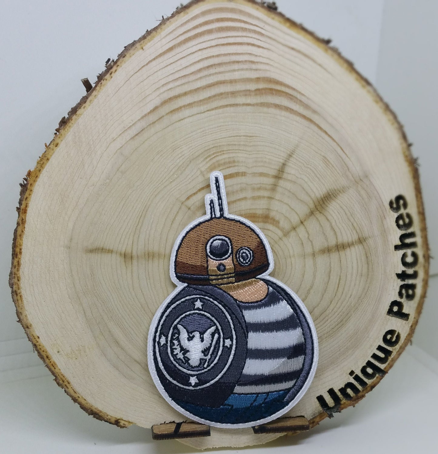 BB8 THE RAMONES Mashup embroidery patch morale hook and loop Force awakens Mashup Droid Star wars Punk Rock Group