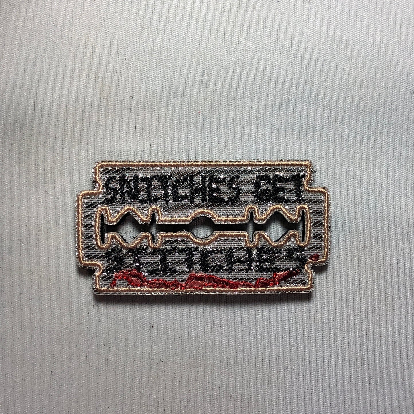 SNITCHES GET STITCHES Patch Morale Tactical Uniform Badge Bag Vest Airsoft meme funny badge tab Olive ifak fu nco blade razor blood