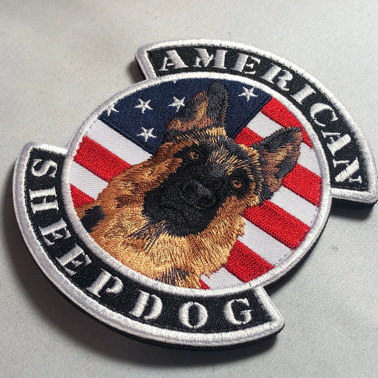 AMERICAN SHEEPDOG GSD German Shepherd usa flag Patch Morale Deutscher SchaeferHund dog training K-9 Canine American Flag tactical bag vest